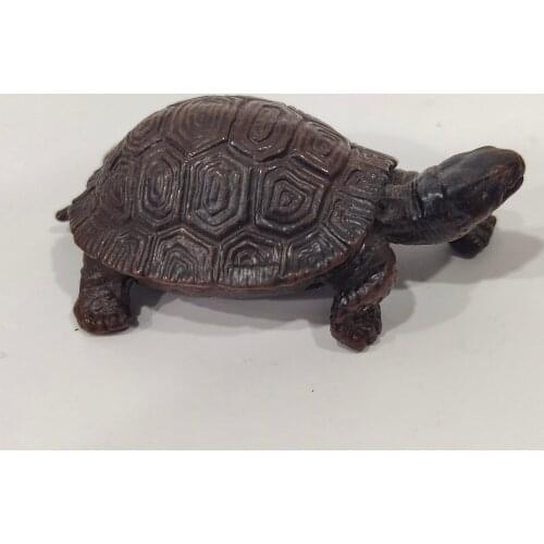 CHINA antique Pure brass fengshui longevity Tortoise, Brazilian tortoise small Statue Metal crafts family decorations statuette
