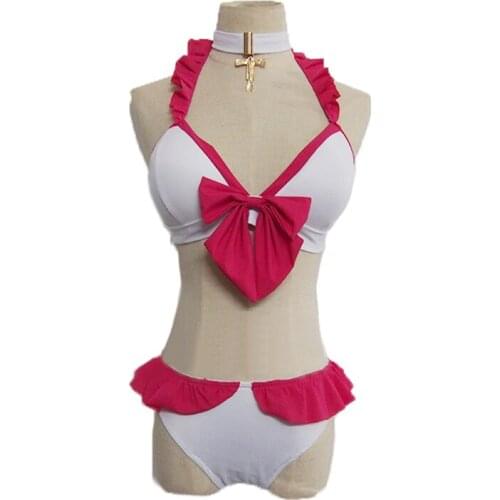 Fate/Grand Order RULER Marthe cosplay costume swimming suit with gloves