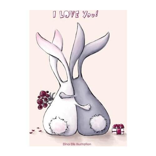 Rabbit Love Metal Cutting Dies Diy Wedding Scrapbook Making Cards Album Stencil