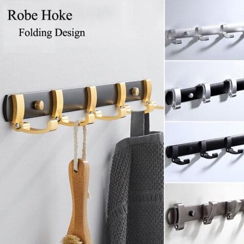 Metal Robe Hook, Clothes Hook, Modern Design Non-Drilling or Wall Mounted, Hardware Accessories for Bathroom, Bedroom, Cloakroom
