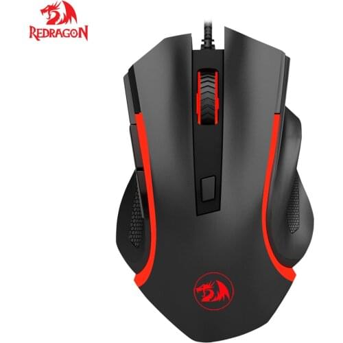 Redragon USB Gaming Mouse with 7 Colours Led Backlit 6 Programmable Buttons Mice Ergonomic Gamer Mouse for PC M606