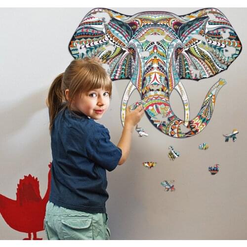 Elephant Puzzle Stickers Animal Decals Wall Stickers Decals For Wall, Window, Glass, Mirrors Wall Art Decoration
