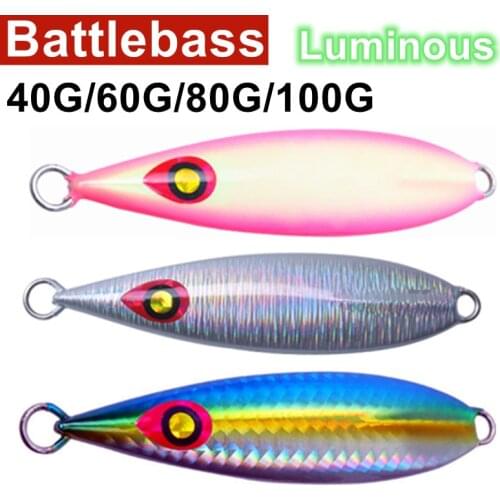 BATTLEBASS 2021 NEW 40/60/80/100g japan casting jig fishing metal jig slow pitch jigging fishing lure Laser body Deep Sea Lures