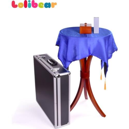 Delux Oval Trinity Floating Table With Anti Gravity Box Vase Magic Tricks Stage Magia Floating Table Magie Illusion Gimmick Prop