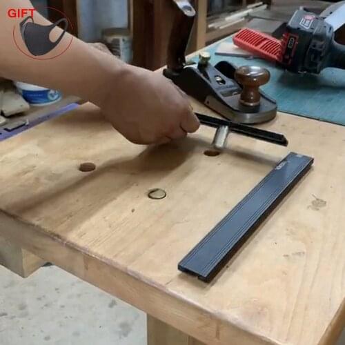 Woodworking Baffle 19mm/20mm with Adjustable Block Locating Plate Fixed Planing Stops Woodworking Surface Dogs Workbench Tools