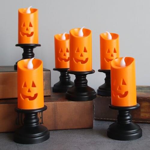 Halloween Candle Light Led Pumpkin Desktop Decoration Props Halloween Pumpkin Lamp Happy Halloween Party Decor For Home 2021