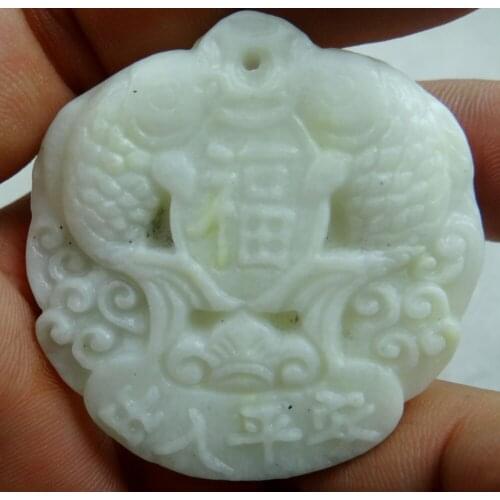 Natural stone Quartz Crystal Chinese stone hand-carved statue of fish amulet pendant for diy Jewelry making necklace