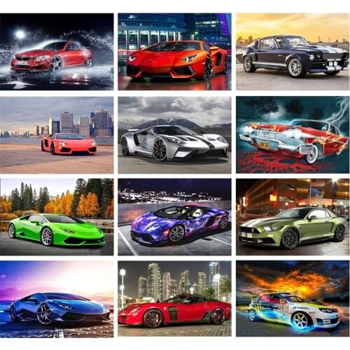 Full Square Diamond Mosaic Car racing 5D Diamond Painting Cross Stitch Sports car diamond Embroidery Picture Of Rhinestones