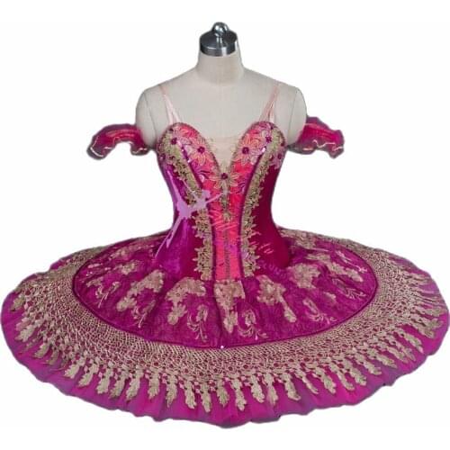 Adults Professional Ballet Tutus Pink Gold Nutcracker Performance Tutu Ballet Costume Platter Pancake Classical Ballet Tutu