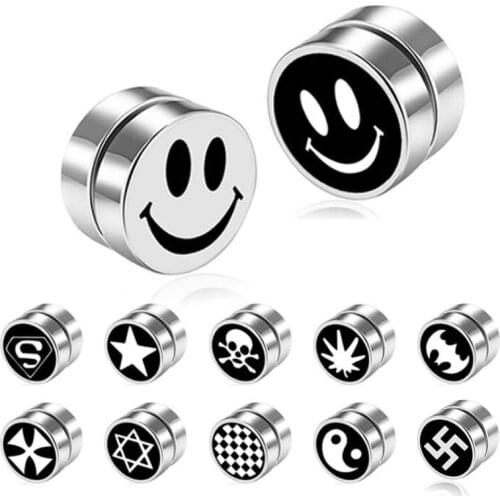 High Quality Titanium Steel No Ear Hole Simple Accessories Popular Jewelry Cheap Gift Women Men New Magnet Earrings