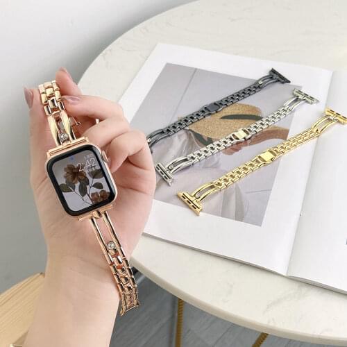 Stainless Steel Strap for Apple Watch 6 4 Se 3 Band 38mm 42mm 44mm 40mm for Apple Watch Series 5 40mm Strap Band Bracelet Belt