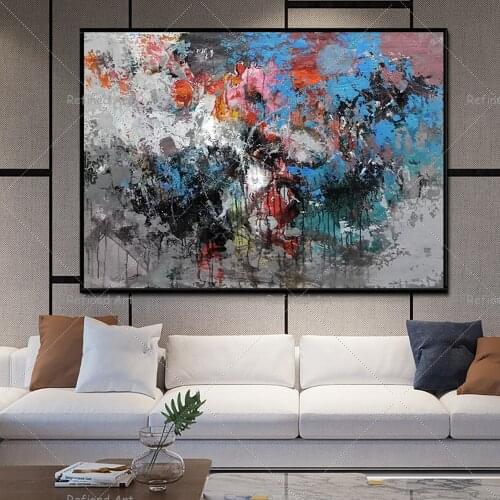 Hand-Painted Abstract Art Oil Painting On Canvas Without Frame Painting Handmade Color Mural Modern Simple Home Wall Decor