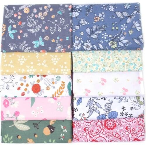 DIY 1pc/lot flower and Plants Pattern Twill Embroidered Fabric Table cloth Fabric Bundle Sewing Quilt fabric Crafts for Handmade