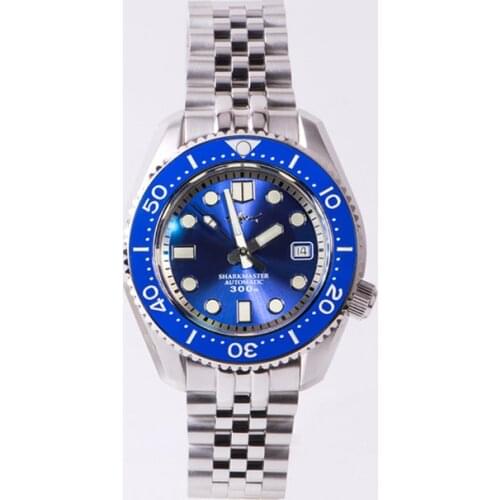 Heimdallr Mens Diver Watches Men Automatic Watch Mechanical Wristwatch 300M Waterproof BGW-9 Luminous ST2130 Sapphire Mirror