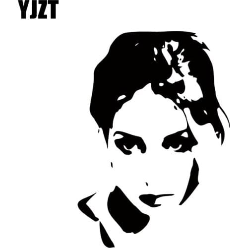 YJZT 9.8*13.9CM Sexy Girl Woman Teen Lady Cool Vinyl Funny Decorative Sticker Decal Black/Silver C20-0082