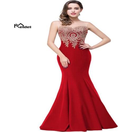 Dressing gown De Soiree 2019 Elegant Dress with Appliqué Long Evening Dress For Official Events Evening Send Wirst Flowers