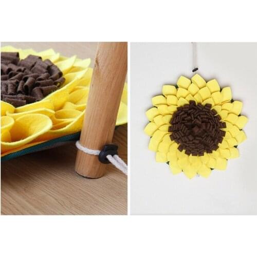 1 Pc Pet Dog Snuffle Mat Nose Smell Training Sniffing Pad Slow Feeding Bowl Food Dispenser Relieve Stress Sunflower Puzzle