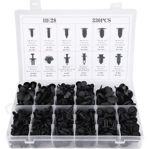 330pcs/Box Push Pin Rivets Trim 12 Size Assorted Car Body Push Pin Rivet Trim Clip For BMW For GM For Ford For Toyota For Honda