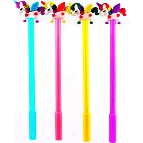 4 options Kawaii Unicorn Gel Pen Stationery Gift 0.5mm Optional Blue Black Ink For School Stationery Office Writin