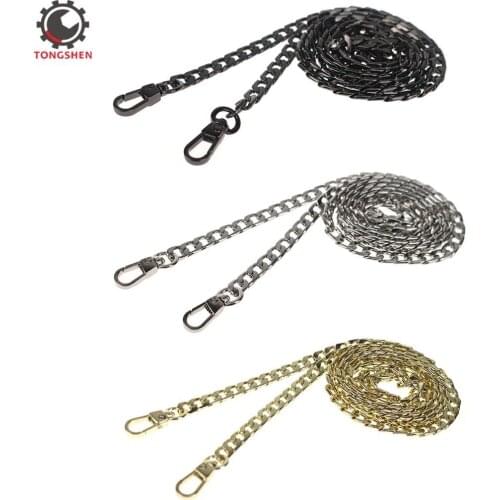 43Inch DIY Metal Shoulder Cross Body Bag Handbag Purse Replacement Chain Strap Set with Buckles Detachable Metal Purse Chain Str