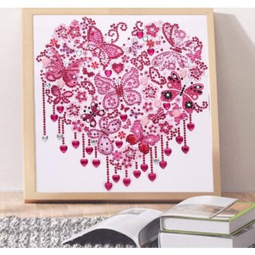 Heart Hold Hand Diamond Painting Cross Stitch DIY Room Decoration Picture Partial Drill Special Shaped Diamond Chingaco
