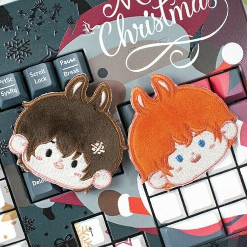 Bungou Stray Dogs Dazai Osamu Nakahara Chuya CP Embroidery Badge Brooch Pin Sa