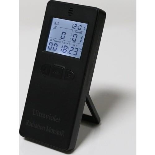 Digital UV Radiometer Ultraviolet Radiation Detector UVI Meter Dosimeter Tester Counter With Temperature display