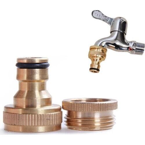 DHL 100PCS 1/2 Or 3/4 Inch Brass Garden Faucet Water Hose Tap Connector Fitting