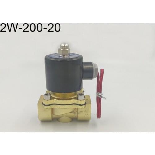 Electric Solenoid Valve Pneumatic 2 Port Water Air Gas 2W-200-20 Solenoid Valve normally closed brass DN20 3/4" 220V