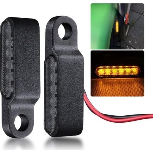 2PCS Mini Motorcycle signal lamp Indicators Aluminum Alloy Amber Flash Flowing water LED Turn Signal Light Handlebar Blinker