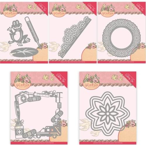 Mmao Crafts Metal Steel Cutting Dies Ambulance frog lace frame Stencil For DIY Scrapbooking Paper/photo Cards Embossing Dies