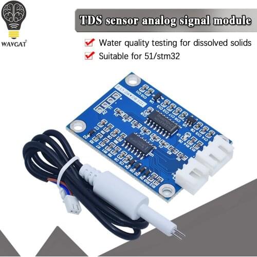 TDS Sensor Module Dissolved Solids Analog Signal Soluble Solid Water Quality Detection DS18B20 Temperature for Arduino 51/STM32