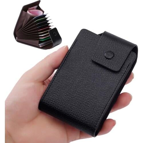 Men Leather Wallet Coin Pouch Card Key Holder Unisex Business Wallet Purses Pocket Organizer EDC Tool for Outdoor Hiking Camping
