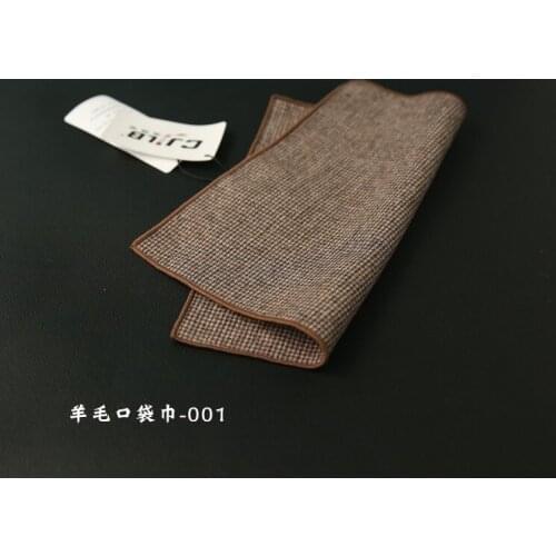 Mens wool pocket square simple small square scarf, light luxury accessories, bra business suit, England