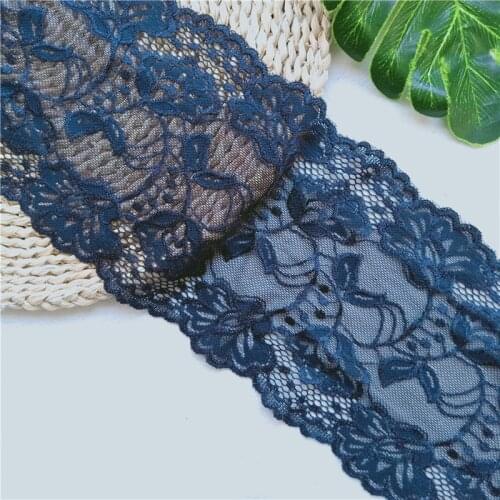 N-7 E1166 13.5CM Lace Elastic Lace Fabric Ribbon For Fabric Wedding Elastic Lace Decoration