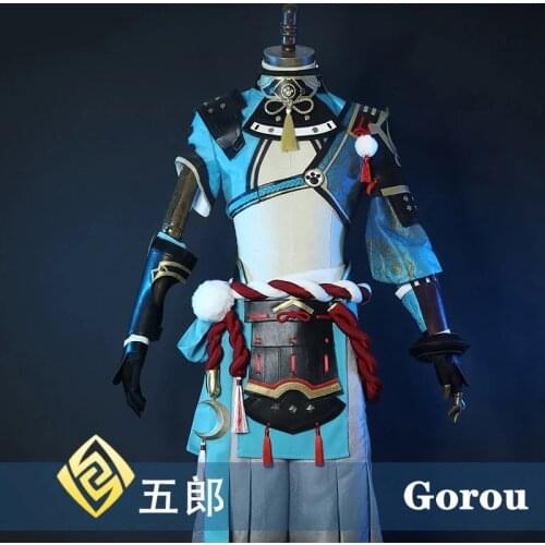 Game Genshin Impact New Character Gorou Cosplay Costumes Halloween Male Tops Pants Gloves Shoulder Armor Props Anime Accessories