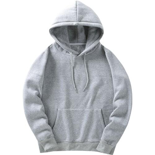 PARKLEES Mens Casual Solid Color Pocket Oversize Fleece Hooded Sweatshirt Hip Hop Pullover Streetwear Hoodie Korean Clothes