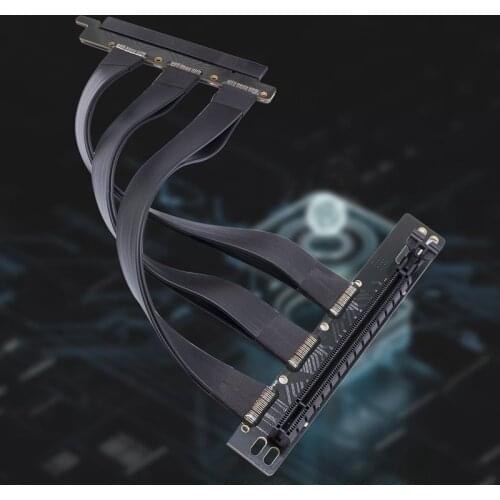 PCI E 4.0 X16 Extension Cable Graphics Card Connector Flexible Cable Adapter Support All PCI-E Devices andGraphics Card