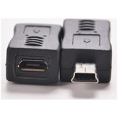 Micro USB Female to Mini USB Male Adapter Connector Converter Adaptor for Mobile Phones MP3