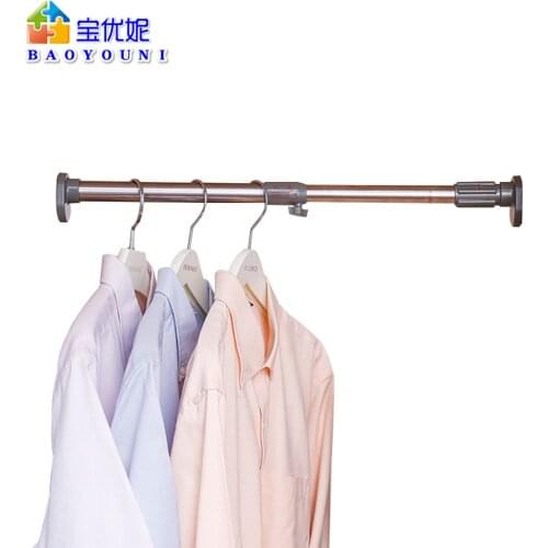 40-60cm Tube Thickness 25.4mm Length Spring Adjustable Closet Hanging Rod Wardrobe Tension Bar Rail DQ0060