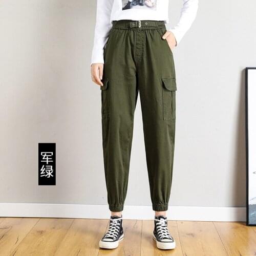 Elastic waist casual Harem pants girls spring new loose bf hiphop overalls sweatpants women pants harajuku pants women joggers