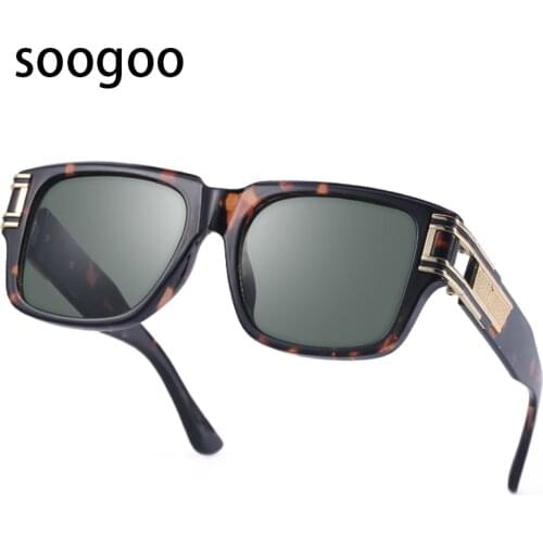 2021 Fashion Vintage Oversized Square Sunglasses Men Retro Luxury Brand Designer Sun Glasses Women Outdoor Eyeglasses UV400