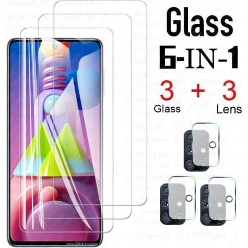 Glass for Samsung Galaxy M51 Screen Protectors Protective Glass on Gelaxi M 51 Samsungm51 6.7" SM-M515F M515F Camera Lens