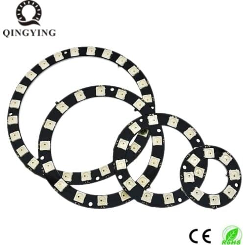 1pcs DC5V WS2812 5050 RGB LED Round Ring 1 8 12 16 24 Bits SMD5050 RGB LED Full Color Lamp Light with Smart Integrated Drivers
