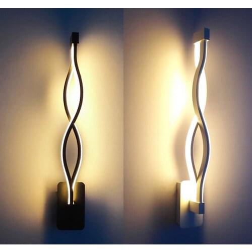 Wave Design Wall Light Home Bedroom Hallway Staircase Wall Mounted LED Lamp