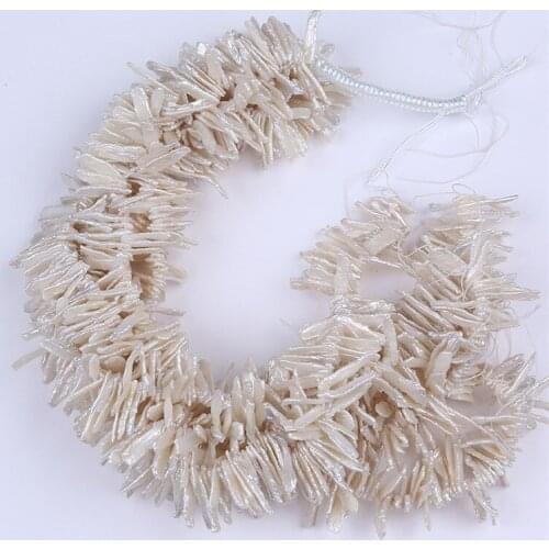 Hot sale 5*21mm biwa freshwater shape pearl strands