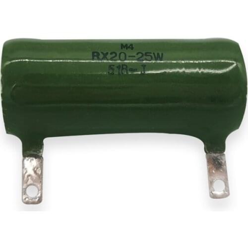1PC RX20 High Power Vitreous Tube Type Enamalled Wire-wound Resistor 10W 20W 25W 30W 40W 50W 75W 100W 150W 200W