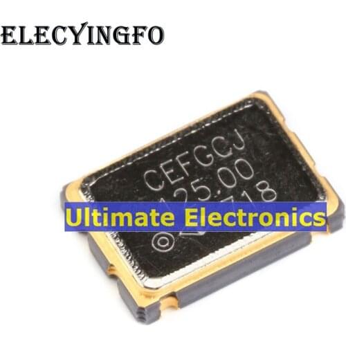 10pcs SMD Active Crystal 7050 125MHz 20PPM 3.3V 5*7mm 4feet 5070 Resonator