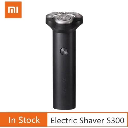 100% Original Xiaomi Mijia Electric Shaver S300 Black 3D Floating Veneer Double Cutter Head IPX7 Waterproof Type-C Charging