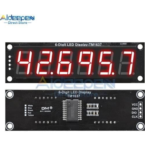 2021New 0.36 Inch 0.56 Inch TM1637 6-Digit Digital LED Display Tube Decimal 7 Segments Clock 5 Volt Module For Arduino